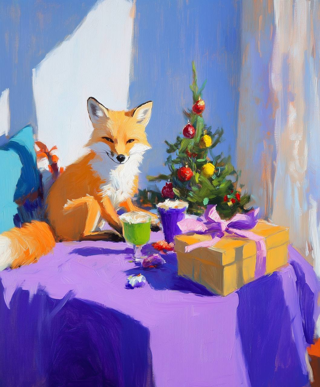 Foxie and a Christmas Tree